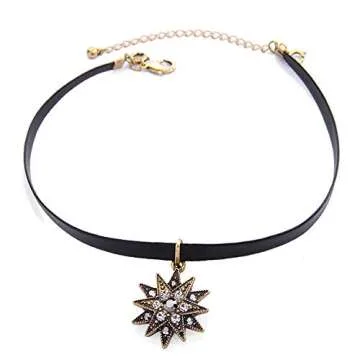 Casvno Choker Necklaces for Women, Layered Stars Pendant Necklace Jewelry