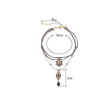 Casvno Choker Necklaces for Women, Layered Stars Pendant Necklace Jewelry
