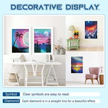 Tontut 10 Pack Landscape Diamond Painting Kits, DIY 5D Diamond Painting for Adults, Beach Star and Moon Diamond Art Craft, Home Wall Decoration Gift (12x16 inches)