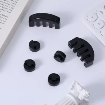 6pcs Rubber Violin Practice Mute Set, Violin Mute Cello Practice Mute Includes Claw Style & Round Tourte Style Mute Accessories for Violin Viola Cello Practice Silencer