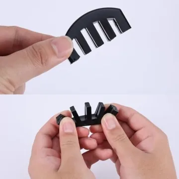 6pcs Rubber Violin Practice Mute Set, Violin Mute Cello Practice Mute Includes Claw Style & Round Tourte Style Mute Accessories for Violin Viola Cello Practice Silencer