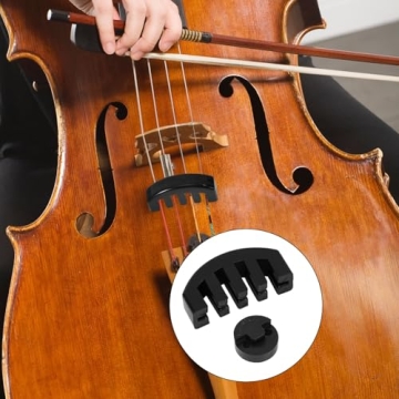 6pcs Rubber Violin Practice Mute Set, Violin Mute Cello Practice Mute Includes Claw Style & Round Tourte Style Mute Accessories for Violin Viola Cello Practice Silencer