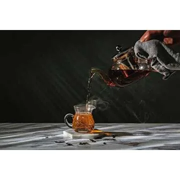 Hiware Glass Teapot - Elegant, Sturdy, and Versatile 27 Oz