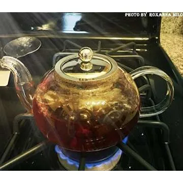 Hiware Glass Teapot - Elegant, Sturdy, and Versatile 27 Oz