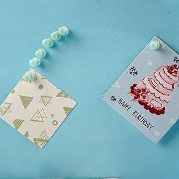 DANRONG 97 PCS Office Supplies for Women, Paper Clips, Binder Clips and Push Pins Set, Paperclips Thumb Tacks School and Home Desk Supplies, Desk Organized (Green)