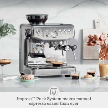 Breville the Barista Express Impress Espresso Machine with Grinder & Milk Frother, Espresso Maker wi...