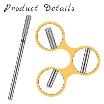 8 Pcs 3/32'' Cuticle Clean Drill Bit Barrel Cuticle Nail Drill Bit Set Electric Nail File Machine Cuticle Bit Diamond Nail Bits Manicure Pedicure Polishing Kit with Case for Nail Salon Manicure