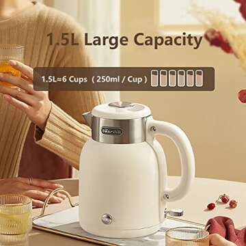 Elegant Bear Electric Kettle with Keep Warm Function