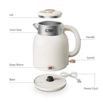 Elegant Bear Electric Kettle with Keep Warm Function