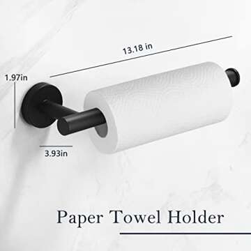 Lckppt 9-Piece Matte Black Bathroom Hardware Set