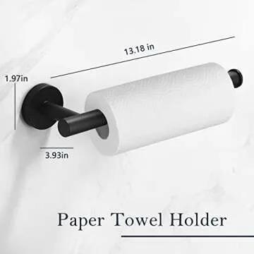 Lckppt 9-Piece Matte Black Bathroom Hardware Set