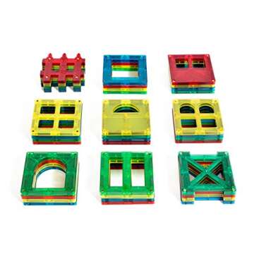 Shapemags 36 Piece Set 36 Pcs Magnet Building Tiles Magnetic Blocks - Accessories Set, Award Winning STEM Educational 3D Construction Blocks Set