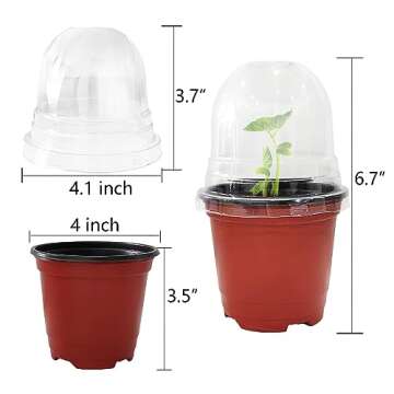 RooTrimmer Plant Nursery Pots with Humidity Domes 25 Set