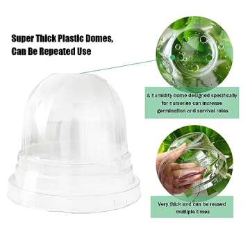 RooTrimmer Plant Nursery Pots with Humidity Domes 25 Set