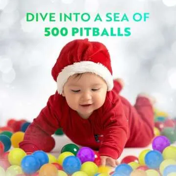 Playz Soft Plastic Mini Ball Pit Balls 500 Count - w/ 8 Vibrant Colors - Crush Proof, No Sharp Edges, Non Toxic, Phthalate & BPA Free for Baby Toddler Ball Pit, Play Tents & Tunnels Indoor & Outdoor