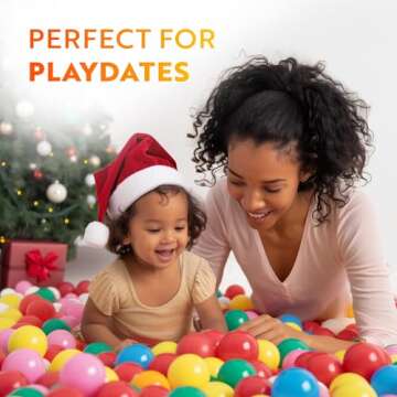 Playz Soft Plastic Mini Ball Pit Balls 500 Count - w/ 8 Vibrant Colors - Crush Proof, No Sharp Edges, Non Toxic, Phthalate & BPA Free for Baby Toddler Ball Pit, Play Tents & Tunnels Indoor & Outdoor