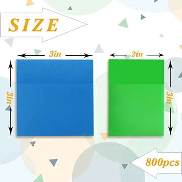 Transparent Sticky Notes Pad - 800 Sheets for Effortless Organization