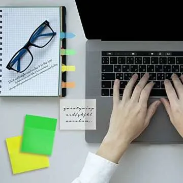Transparent Sticky Notes Pad - 800 Sheets for Effortless Organization