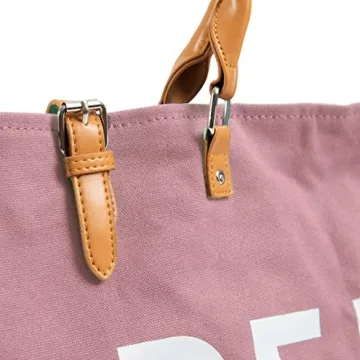 KEHO Waterproof Beach Bag with Pockets For Women (Sandproof) - Rose Pink