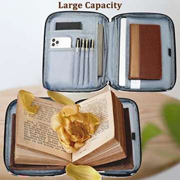 JIANYA Bible Cover for Boys Kids Bible Case Book Cover Case Galaxy Church Bag Childrens Bible Protective Bag with Handle and Zippered Pocket