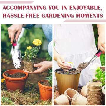 Garden Trowels - NEWGF Heavy-Duty Manganese Steel Super Garden Hand Trowels-Dig, Shovel and Plant -Black/Red