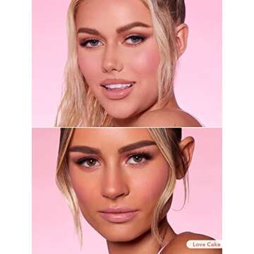 SHEGLAM Color Bloom Liquid Blush Makeup for Cheeks - Cream Blush with Matte Finish - Love Cake