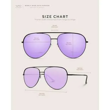 WearMe Pro - Oversized Aviator Sunglasses, Gradient Black - Large UV Protection Lenses