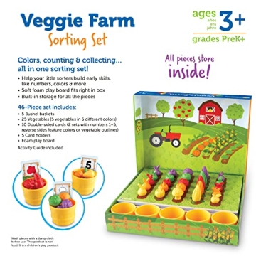 Learning Resources Veggie Farm Sorting Set for Ages 3+