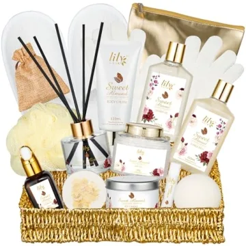 LILY ROY Spa Gift Set for Women 17 Pcs Body and Bath Spa Gift Baskets Set for Women Spa Kit Birthday...