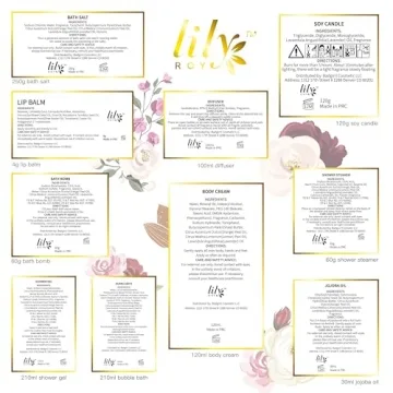 LILY ROY Spa Gift Set for Women 17 Pcs Body and Bath Spa Gift Baskets Set for Women Spa Kit Birthday Gifts Christmas Self Skin Care Perfumes Gifts Basket Set Spa Set Bath Set for Mothers Day