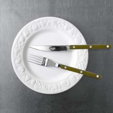 Elegant Sabre Paris 20-Piece Flatware Set - Bistrot Collection