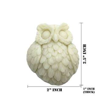 Mose Cafolo 1 Pcs Large 3D Silicone Owl Soap Mold Molds Tube for DIY Handmade soap, Cake, Chocolate, Ornament Making…