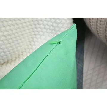 TangDepot Handmade Decorative Solid 100% Cotton Canvas Throw Pillow Covers/Cushion Covers, 45 Colors Available - (12" x 20" , Mint Green, 1 Count (Pack of 1))