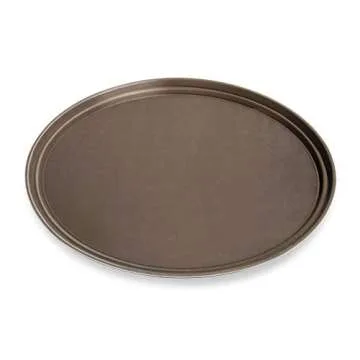 New Star Foodservice 25606 Non-Slip Tray, Plastic, Rubber Lined, Oval, 24 x 29-Inch, Brown