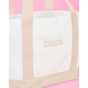 Neutral Bride Tote Bag - Chic Bride Accessory
