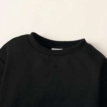 DEFAHN Toddler Baby Boy Girl Clothes Solid Tshirt Short/Long Sleeve Top Pants 2PCS Summer Baby Outfit Set Sweatsuit