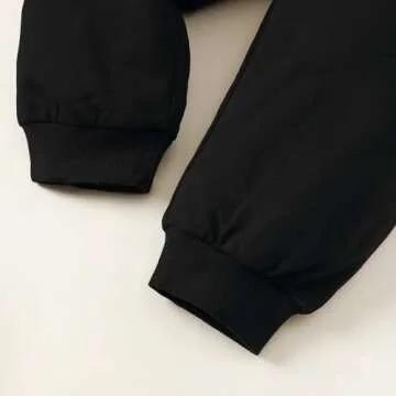 DEFAHN Toddler Baby Boy Girl Clothes Solid Tshirt Short/Long Sleeve Top Pants 2PCS Summer Baby Outfit Set Sweatsuit