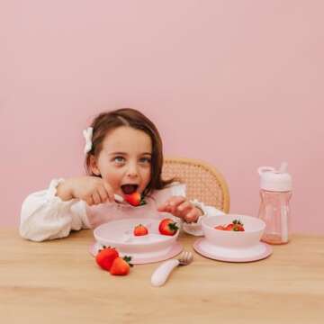 OXO Tot On-The-Go Fork and Spoon Set - Blossom