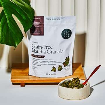 Matchaful Cacao Mint Granola - Vegan, Grain Free Snack