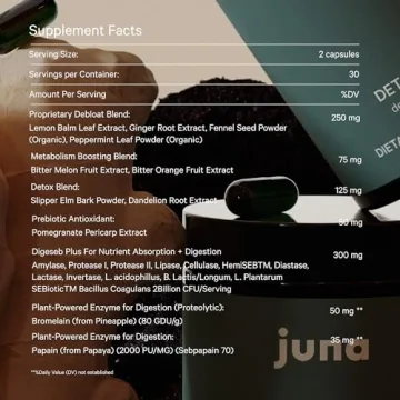 Juna Detox Digestive Enzymes - Bloat Relief & Gut Health