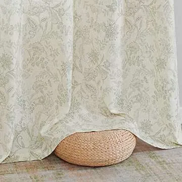 Vangao Floral Curtains - Elegant Light Filtering Drapes