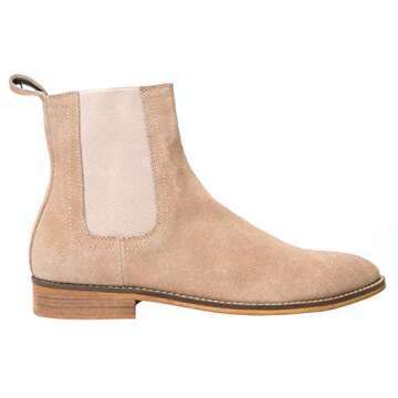 Santimon Chelsea Boots Men Suede Casual Dress Boots Ankle Boots for All Occasions