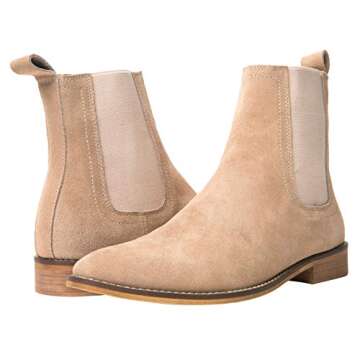 Stylish Santimon Chelsea Boots for Men - Suede Casual Dress