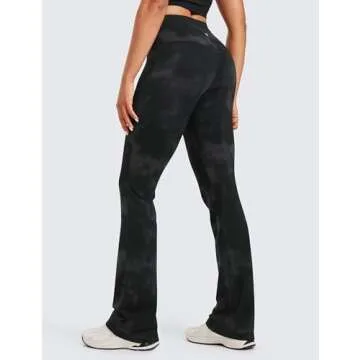 CRZ YOGA Womens Butterluxe High Waist Flare Pants 32 Inches - Yoga Bootcut Wide Leg with Pocket Loun...