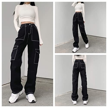 High Waisted Baggy Jeans for Women - Stylish Comfort