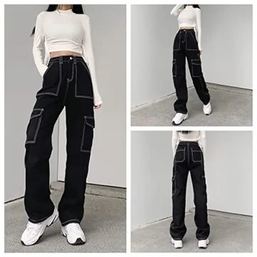 High Waisted Baggy Jeans for Women - Stylish Comfort