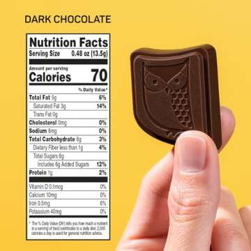 AWAKE - Caffeinated Chocolate Bites - Dark Chocolate, 50 Bites - 50mg Caffeine - Individually Wrapped Energy Bites - Coffee Alternative - Fairtrade, Gluten Free, Non GMO - 0.48oz