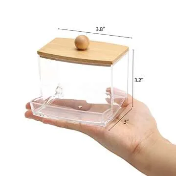 Stylish Bamboo Qtip Holder Dispenser for Your Bathroom