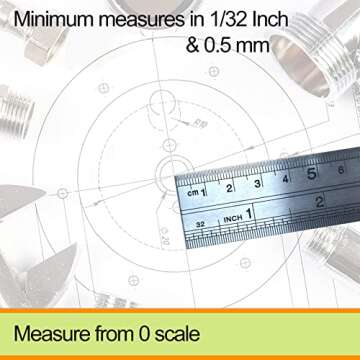 YouOKLight Precision Metal Ruler Set - 6 & 12 Inch
