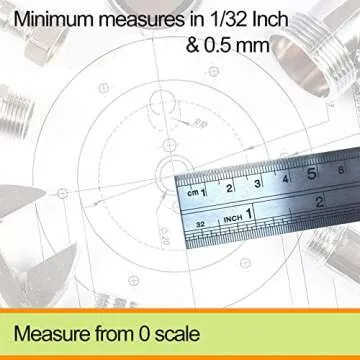 YouOKLight Precision Metal Ruler Set - 6 & 12 Inch